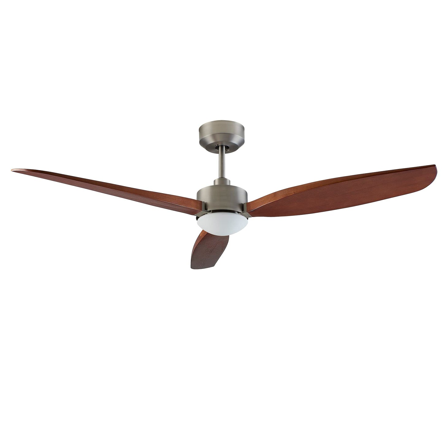 Ventilador IP20 Embat LED 19.8W 3000K Níquel satinado Marrón 627lm