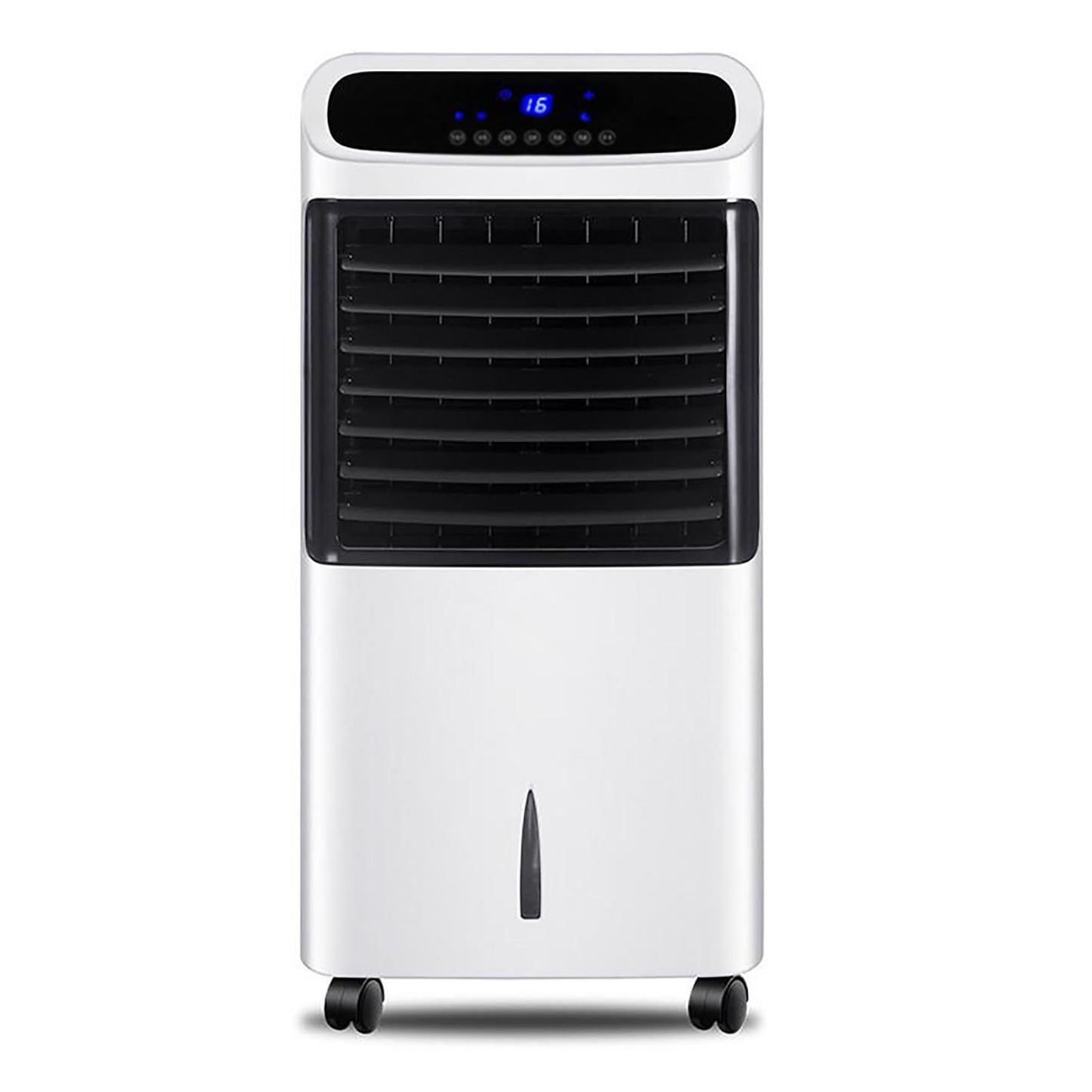 Ruhiger Kaltluftventilator, Schwingender Kühlgebläse mit Großer Wassertank, Lüfterkühler mit Fernbedienung, 7,5-Stunden-Timer