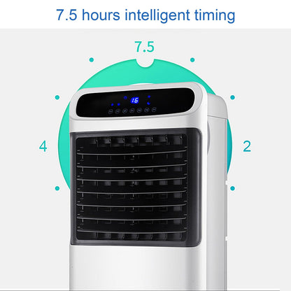 Ruhiger Kaltluftventilator, Schwingender Kühlgebläse mit Großer Wassertank, Lüfterkühler mit Fernbedienung, 7,5-Stunden-Timer