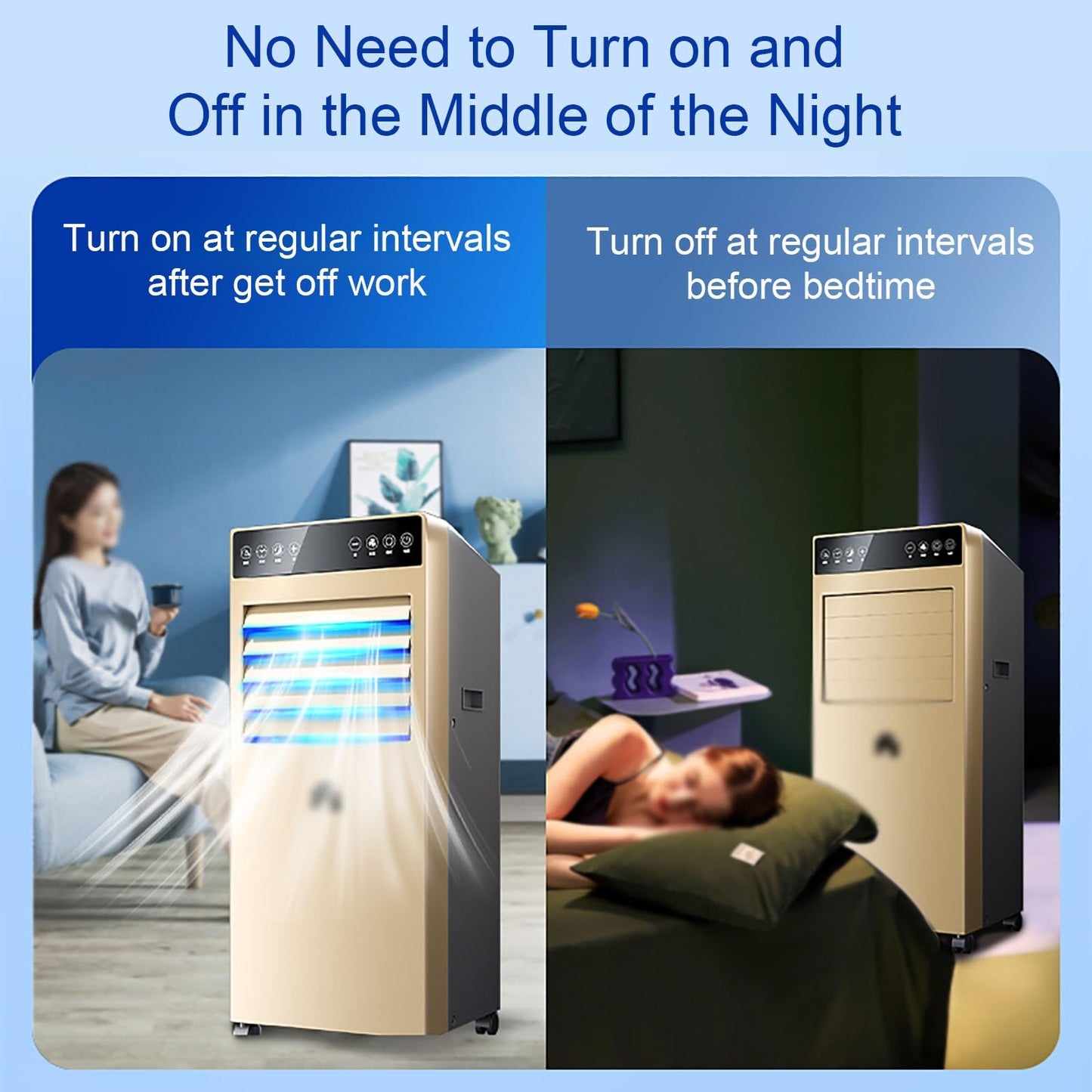 4 in 1 Kühlventilator, Mobile Raumventilatoren mit Entfeuchtung, geräuscharmes Schlafen, Klimaanlage Ventilator 120° Weitwinkel Luftzufuhr