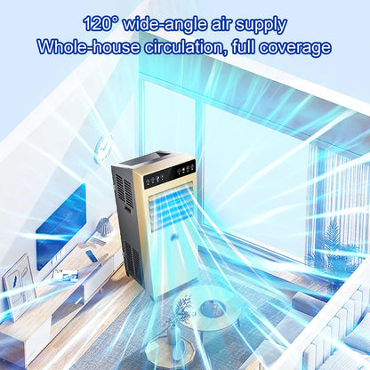 4 in 1 Kühlventilator, Mobile Raumventilatoren mit Entfeuchtung, geräuscharmes Schlafen, Klimaanlage Ventilator 120° Weitwinkel Luftzufuhr